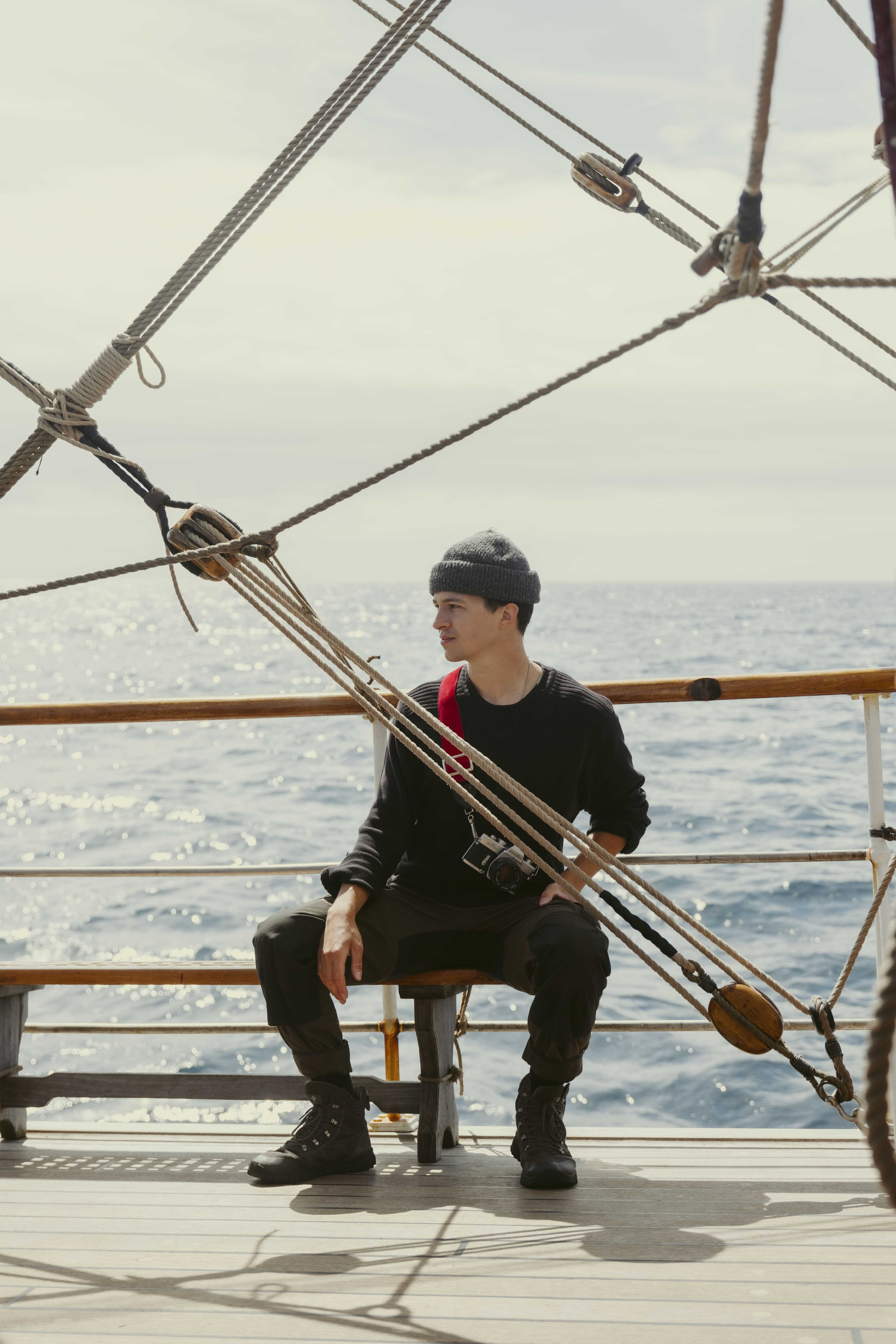 Voyage crew at sea aboard Bark EUROPA